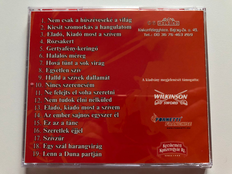 Nem Csak A 20 Eveseke A Vilag - Egy Korszak Legnagyobb Slagerei / Arena Holding Audio CD / ARCD 2122