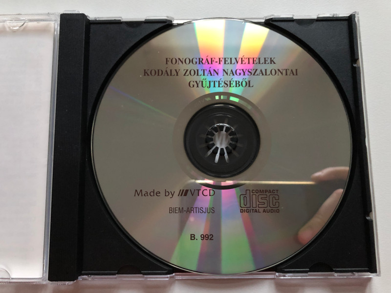 Fonográf-Felvételek Kodály Zoltán Nagyszalontai Gyűjtéséről = Songs On Phonograph Cylinders From The Nagyszalonta Collection By Zoltán Kodály / Balassi Kiadó Audio CD / B. 992