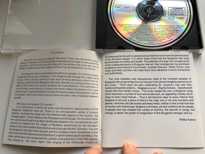 Sortileges du chant Bulgare  The spells of the Bukgarian Songs  Bertelsmann Music Group Audio CD 1992
