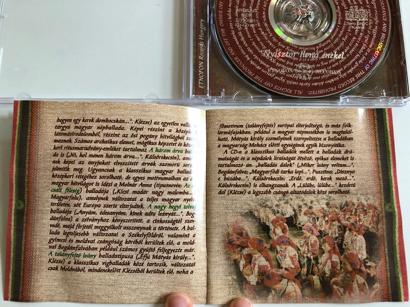 Elment a madarka - Nyisztor Ilona / ETNOFON Records Hungary Audio CD 2003 / ED-CD 057