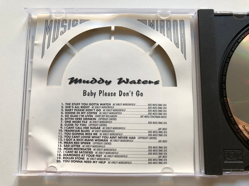 Muddy Waters Baby Please Don't Go / Artwork Audio CD 1993