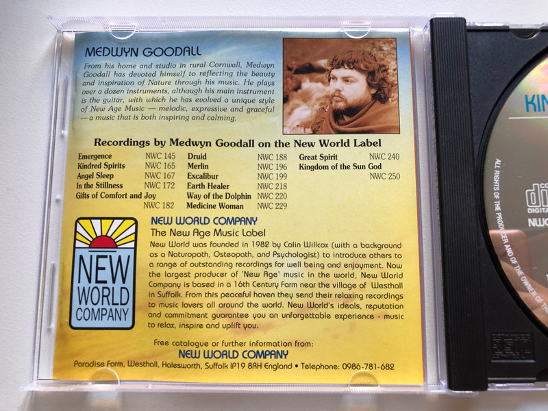 Medwyn Goodall – Kingdom Of The Sun God  New World Music, New World Company Audio CD 1993