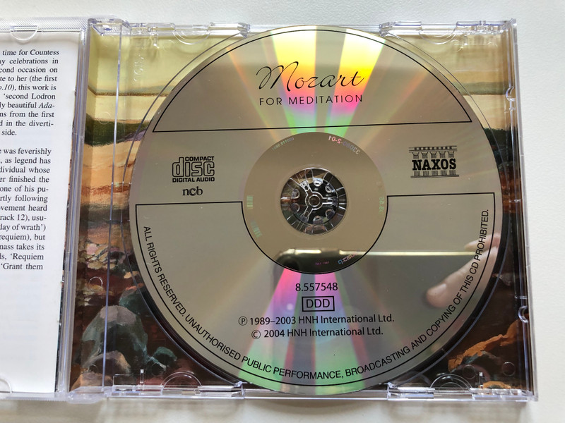 Mozart For Meditation / Naxos Audio CD 2004 / 8.557548