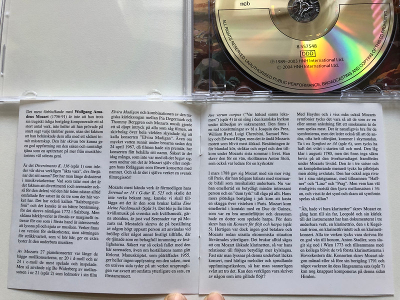 Mozart For Meditation / Naxos Audio CD 2004 / 8.557548