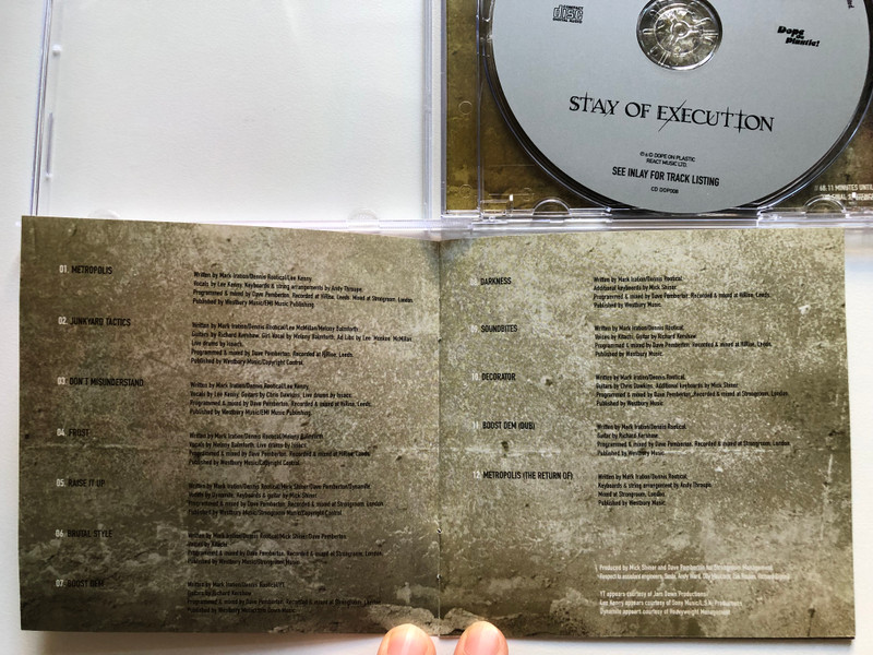 Kitachi – Stay of Execution  Dope On Plastic Audio CD 2000