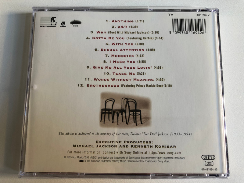 3T – Brotherhood  Sony Music, Epic, MJJ Music CD Audio 1995 (5099748169426