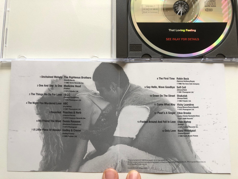 That Loving Feeling - I Love Music / Robin Beck, Shakatak, Righteous Brothers, Soft Cell, Medicine Head ... / Spectrum Music Audio CD 1993 / 5501482