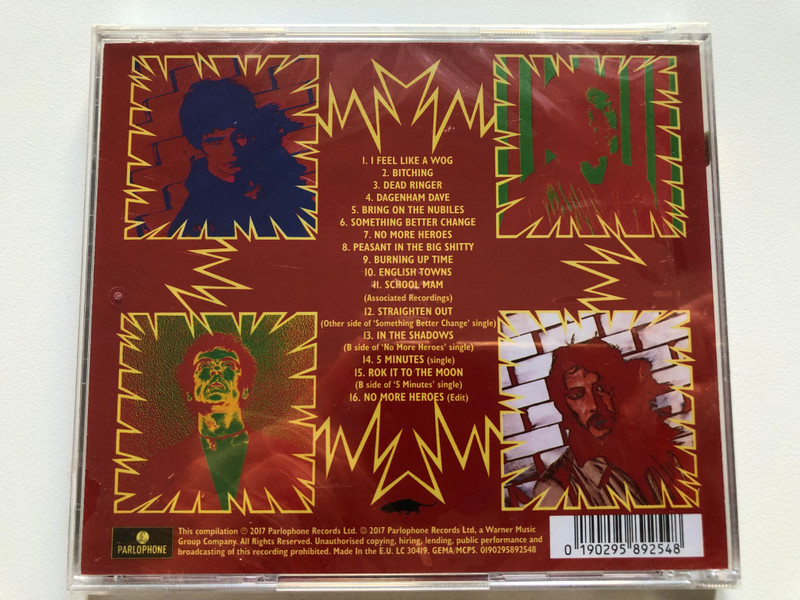 The Stranglers – No More Heroes / Original Album With Bonus Tracks. 32 Page Booklet: Original Art, Lyrics, Additional Photos And Extensive Sleeve Note Covering Their First 7 Albums / Parlophone Audio CD 2017 / 0190295892548
