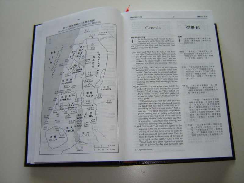 Chinese - English Bilingual Bible Black Hardcover / Union Version (Simplified Characters) - NIV 