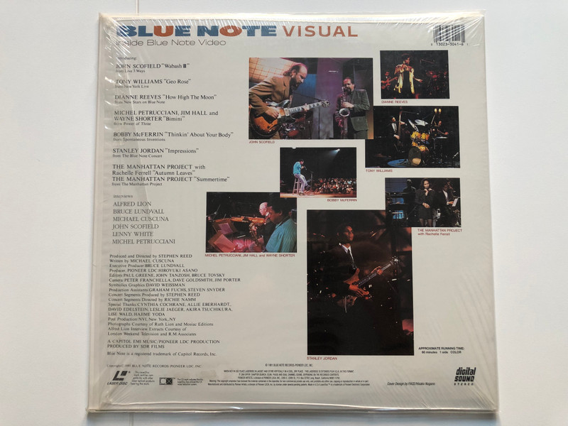 Various – Blue Note Visual - Inside Blue Note Video  LaserDisc CD Video 1991 (013023304161