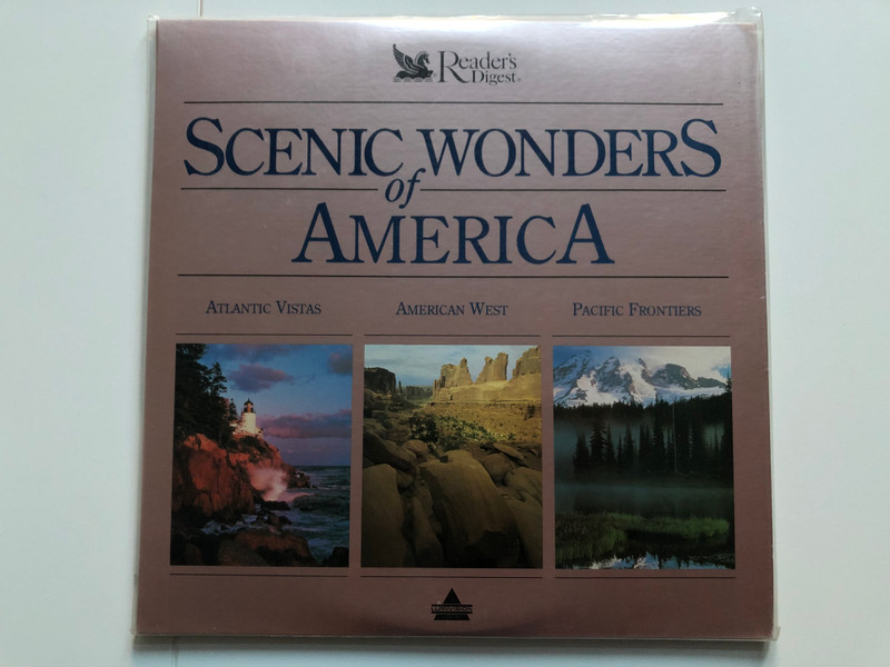 Readers Digest Scenic wonders of Americatraveldocumentary - Atlantic Vistas , American West, Pacific Frontiers LaserDisc CD Video 1991 (724117910363