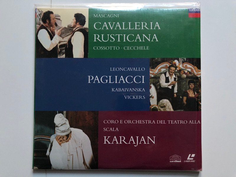 Cavalleria Rusticana - Pietro Mascagni, Pagliacci - Leoncavallo, Karajan - Coroe Oerchestra Del Teatro Alla Scala / LaserDisc CD Video 1968 (044007153017)