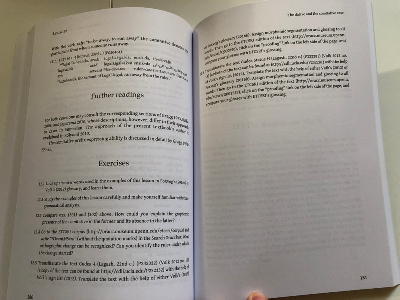 An Introduction to the Grammar of Sumerian  Gábor Zólyomi  ELTE BTK  2017 (9789632848440)