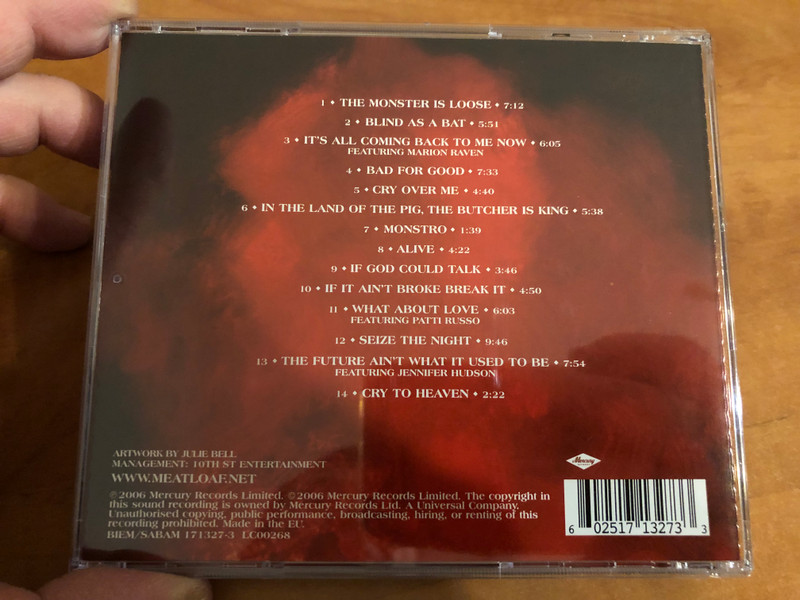 Meat Loaf – Bat Out Of Hell III - The Monster Is Loose / Rock's Most Epic Adventure Continues... Bat Out Of Hell 3 The Monster Is Loose. 30 Years In The Making... Featuring Words And Music By Jim Steinman / Mercury Audio CD 2006 / 171327-3
