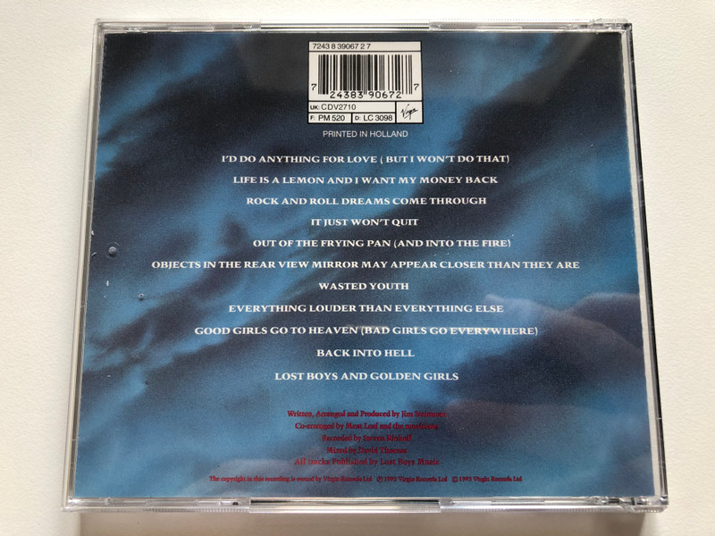 Meat Loaf – Bat Out Of Hell II: Back Into Hell / Virgin Audio CD 1993 / CDV2710