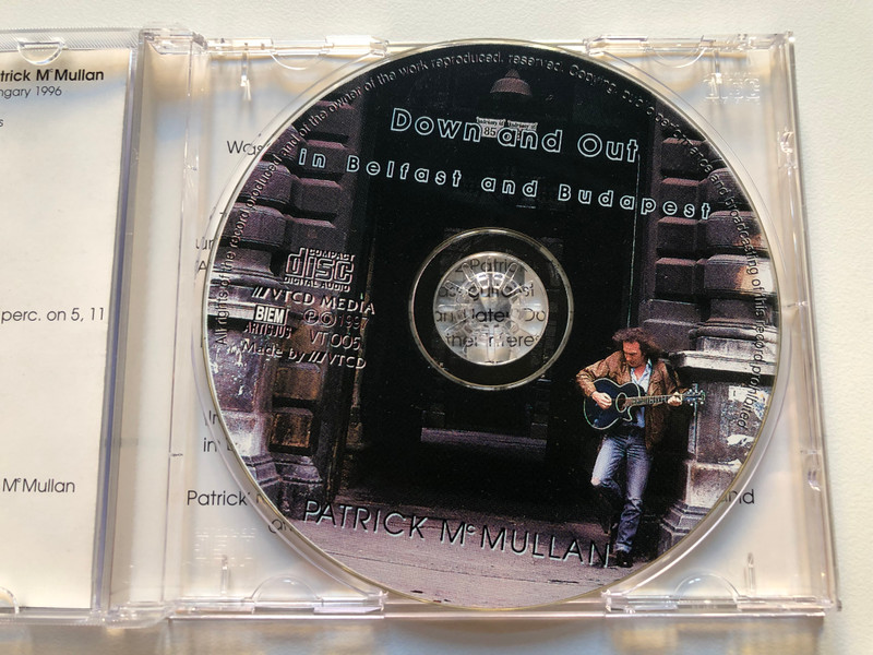 Down And Out In Belfast And Budapest - Patrick McMullan / VTCD Media Audio CD 1997 / VT 005