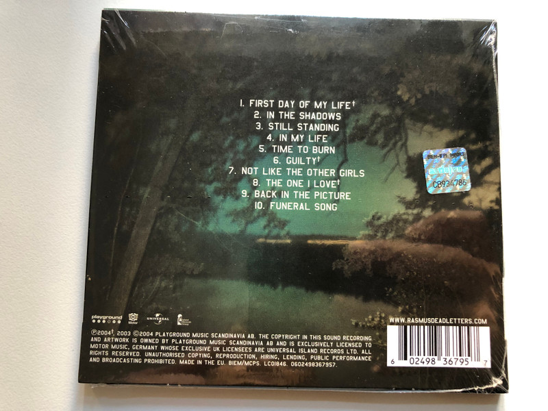 The Rasmus – Dead Letters / Playground Music Scandinavia Audio CD 2004 / 0602498367957