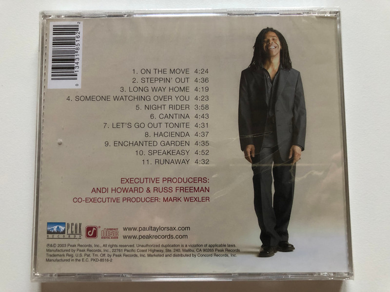 Paul Taylor – Steppin' Out / The Contemporary Jazz Icon is back with a vengeance as he mixes his signature ''smooth'' sound with R&B funk grooves for an exceptional CD! / Peak Records Audio CD 2003 / PKD-8516-2