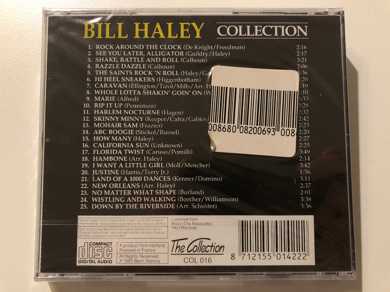 Bill Haley – Collection 25 Tunes / The Collection Audio CD 1993 / COL 016
