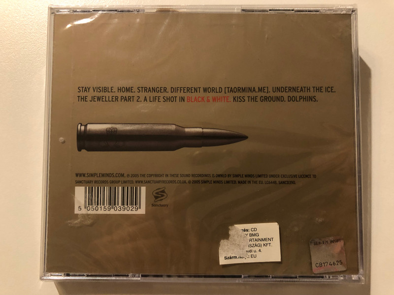 Simple Minds – Black & White 050505 / Stunning New Album From The Legendary Simple Minds / Features New Single 'Home' Plus Enhanced Video / Sanctuary Records Audio CD 2005 / SANCD390