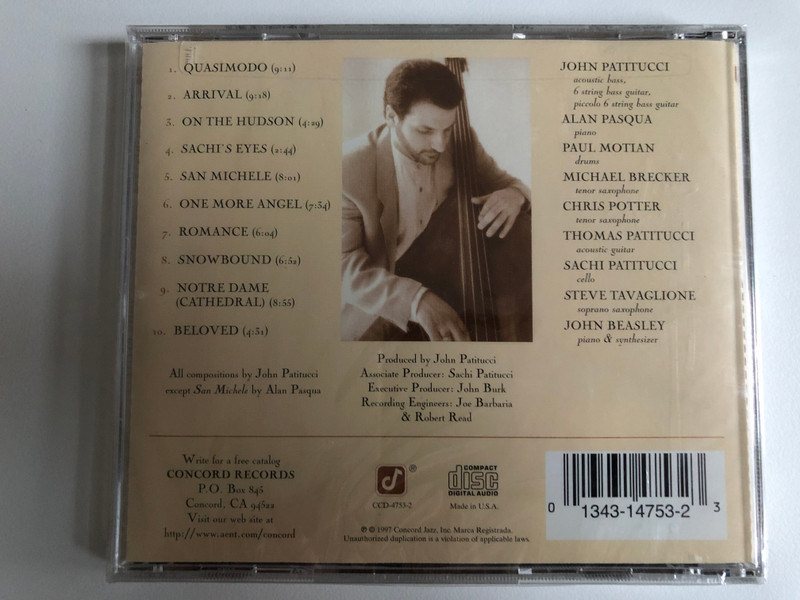 John Patitucci – One More Angel / Concord Records Audio CD 1997 / CCD-4753-2
