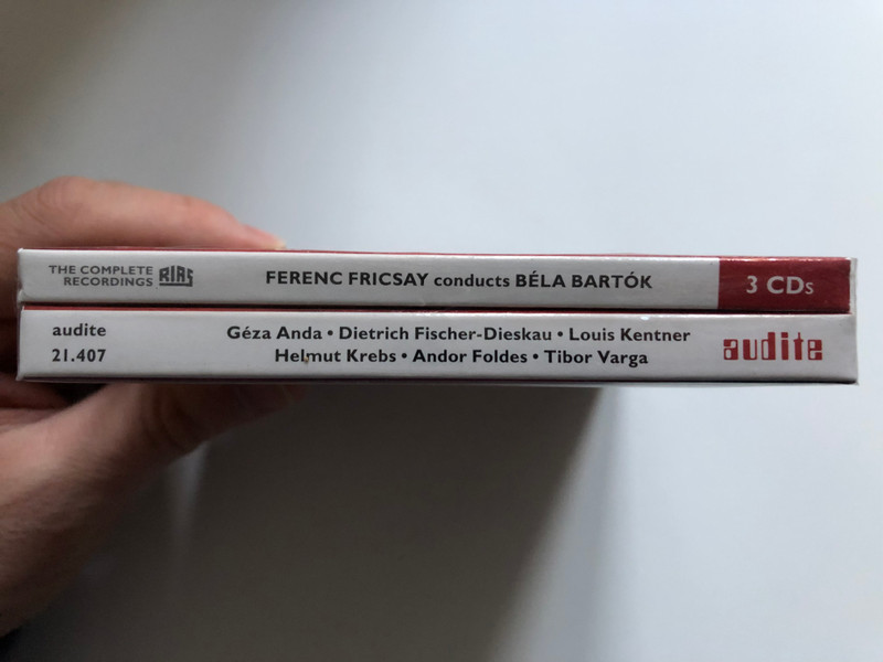 Ferenc Fricsay Conducts Béla Bartók (The Complete RIAS Recordings) / Geza Anda, Dietrich Fischer-Dieskau, Louis Kentner, Helmut Krebs, Andor Foldes, Tibor Varga / Audite 3x Audio CD 2011 / 21.407