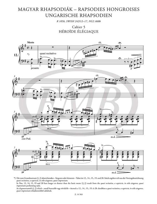 Liszt Ferenc: Rapsodies hongroises and other works (Suppl. 8) / Kaczmarczyk Adrienne, Sas Ágnes / Editio Musica Budapest Zeneműkiadó / 2016 / Liszt Ferenc: Magyar rhapsodiák és más művek (Suppl. 8)