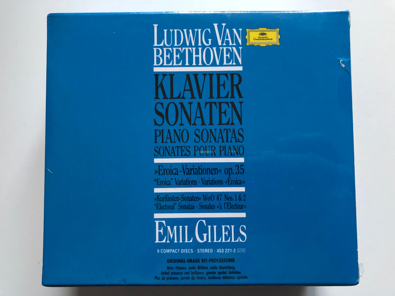 Emil Gilels - Beethoven / Original-Image Bit-Processing / Deutsche Grammophon 9x Audio CD Stereo / 453 221-2