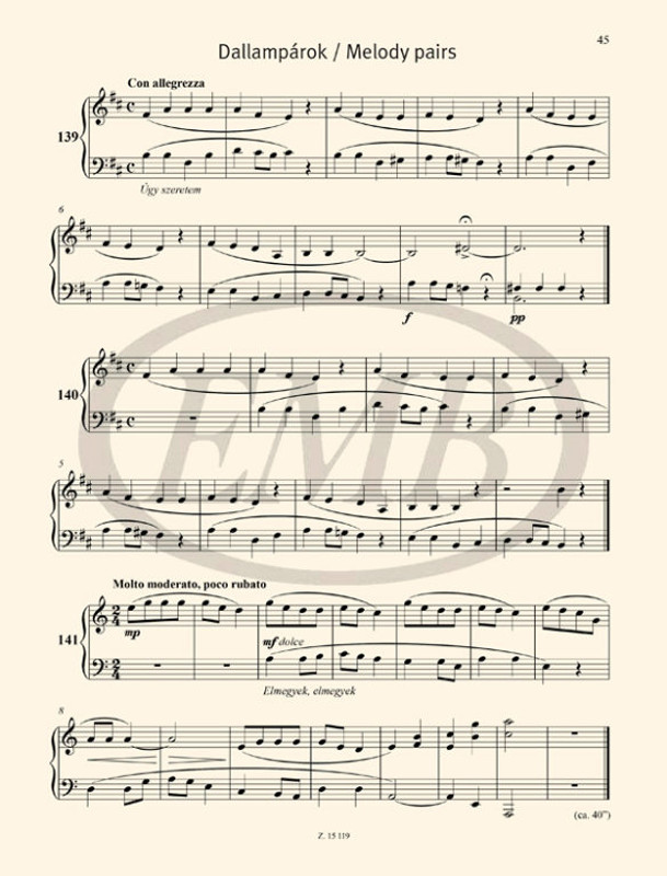 Mező Imre: Miss Melody's Wardrobe, Easy variations for piano / Universal Music Publishing Editio Musica Budapest / 2020 / Mező Imre: Dallam kisasszony ruhatára, Könnyű variációk zongorára Mező Imre: Miss Melody's Wardrobe, Easy variations for piano / Universal Music Publishing Editio Musica Budapest / 2020 / Mező Imre: Dallam kisasszony ruhatára, Könnyű variációk zongorára