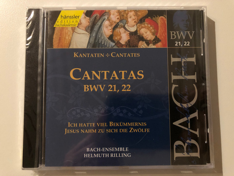 Johann Sebastian Bach - Cantatas BWV 21, 22 / Ich Hatte Viel Bekümmernis; Jesus Nahm Zu Sich Die Zwölfe / Bach-Ensemble, Helmuth Rilling / Hänssler Edition Bachakademie / Hänssler Classic Audio CD 1988 / CD 92.007