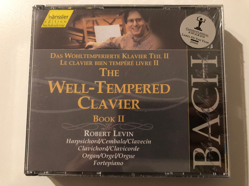 Johann Sebastian Bach - The Well-Tempered Clavier: Book II / Robert Levin - harpsichord, organ, fortepiano / Hänssler Edition Bachakademie / Hänssler Classic 2x Audio CD 2000 / CD 92.117