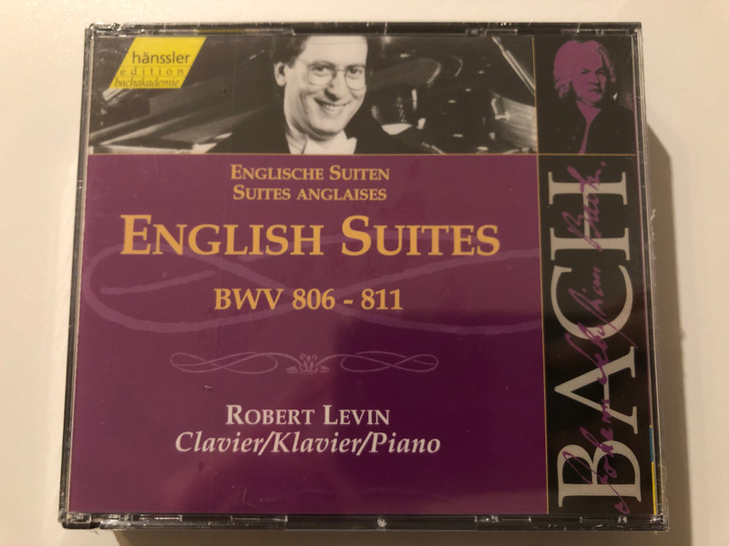 Johann Sebastian Bach - English Suites BWV 806-811 / Robert Levin - piano / Hänssler Edition Bachakademie / Hänssler Classic 2x Audio CD 2000 / CD 92.113