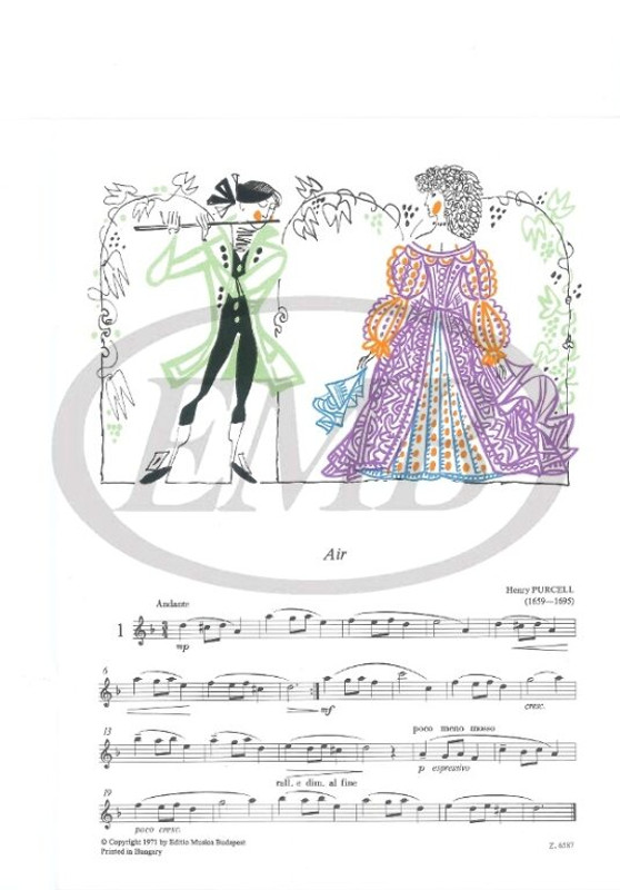 Flute Music 1 / Edited by Bántai Vilmos, Kovács Imre / Piano accompaniment by Kesztler Lőrinc / Editio Musica Budapest Zeneműkiadó / 1971 / Fuvolamuzsika kezdők számára 1 / Közreadta Bántai Vilmos, Kovács Imre / A zongorakíséretet készítette Kesztler Lőrinc