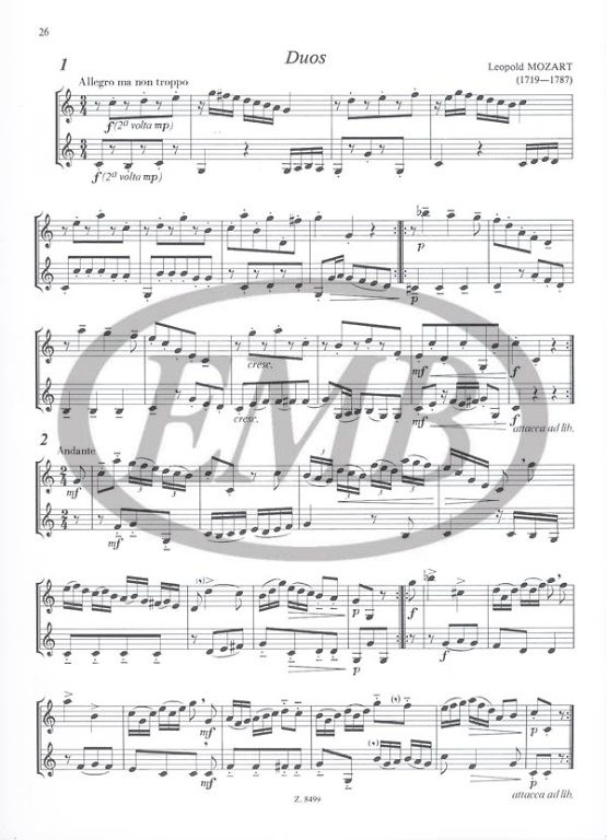 Clarinet Duos / Edited by Máriássy István, Puskás Dezső / Editio Musica Budapest Zeneműkiadó / 1980 / Klarinétduók / Közreadta Máriássy István, Puskás Dezső