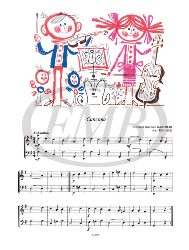 Duets for Violin and Violoncello 1 / Edited by Pejtsik Árpád, Vigh Lajos / Editio Musica Budapest Zeneműkiadó / 1979 / Duók hegedűre és gordonkára 1 / Közreadta Pejtsik Árpád, Vigh Lajos