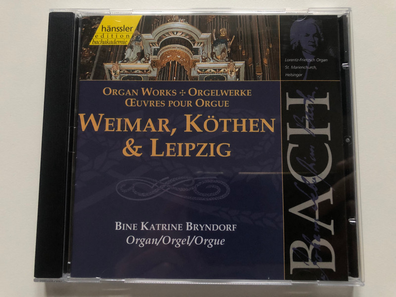 Johann Sebastian Bach - Organ Works - Weimar, Köthen & Leipzig / Bine Katrine Bryndorf - organ / Hänssler Edition Bachakademie Audio CD 1999 / CD 92.096
