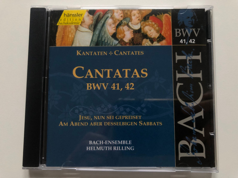Johann Sebastian Bach - Cantatas BWV 41, 42 / Jesu, nun sei gepreiset; Am Abend aber desselbigen Sabbats / Bach-Ensemble, Helmuth Rilling / Hänssler Edition Bachakademie Audio CD 1999 / CD 92.014
