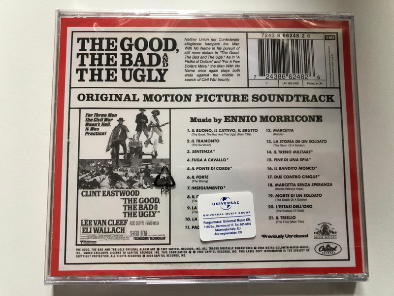 The Good, The Bad And The Ugly (Original Motion Picture Soundtrack - Extended Version) - Music By Ennio Morricone / EMI Audio CD 2004 / 724386624826