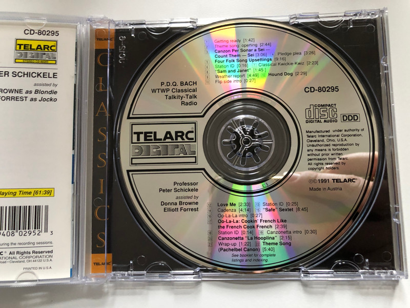 P.D.Q. Bach – WTWP Classical Talkity-Talk Radio / Telarc Audio CD 1991 / CD-80295
