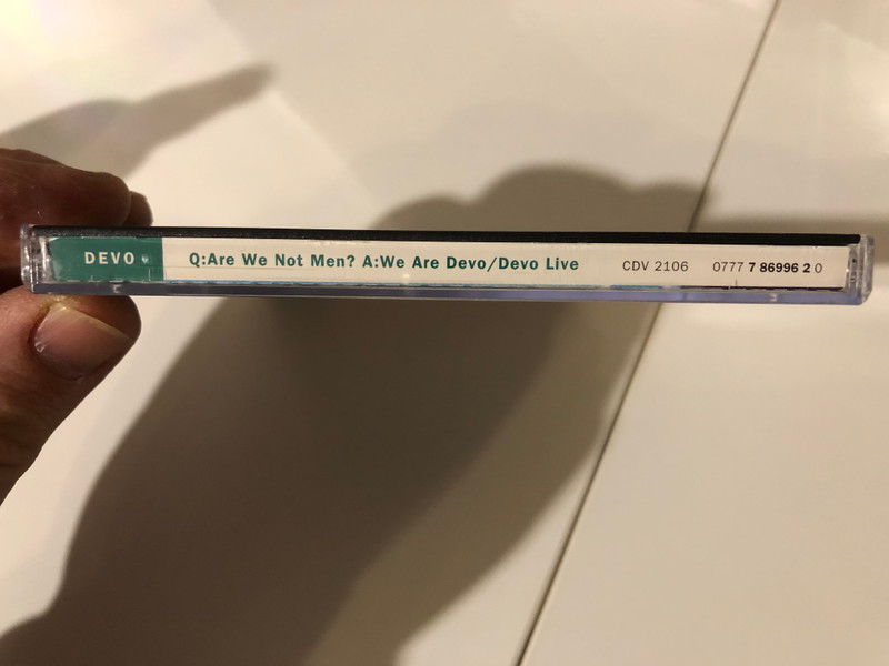 Devo – Q: Are We Not Men? A: We Are Devo; Devo Live / Uncontrollable Urge, Satisfaction, Praying Hands, Space Junk, Mongoloid, Jocko Homo, Too Much Paranoias, Gut Feeling, (Slap Your Mammy) / Virgin Audio CD 1993 / CDV 2106