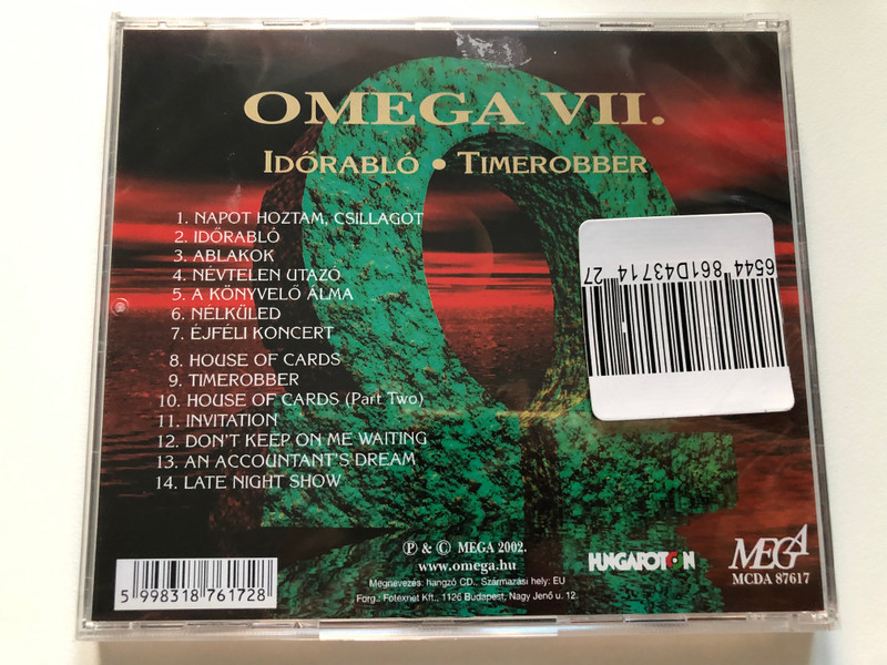 Omega – Időrabló; Time Robber / Mega Audio CD 2002 / MCDA 87617