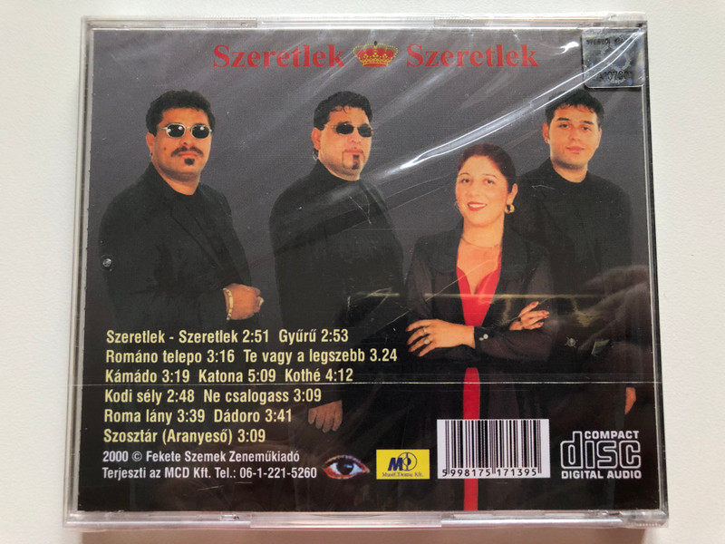 Nagyecsedi Fekete Szemek - Bodi Guszti - Szeretlek Szeretlek / Fekete Szemek Zenemukiado Audio CD 2000 / 0112FS