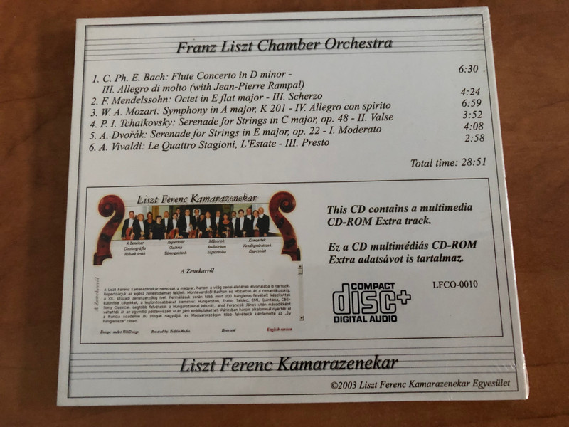Franz Liszt Chamber Orchestra / Liszt Ferenc Kamarazenekar Egyesulet Audio CD 2003 / LFCO-0010