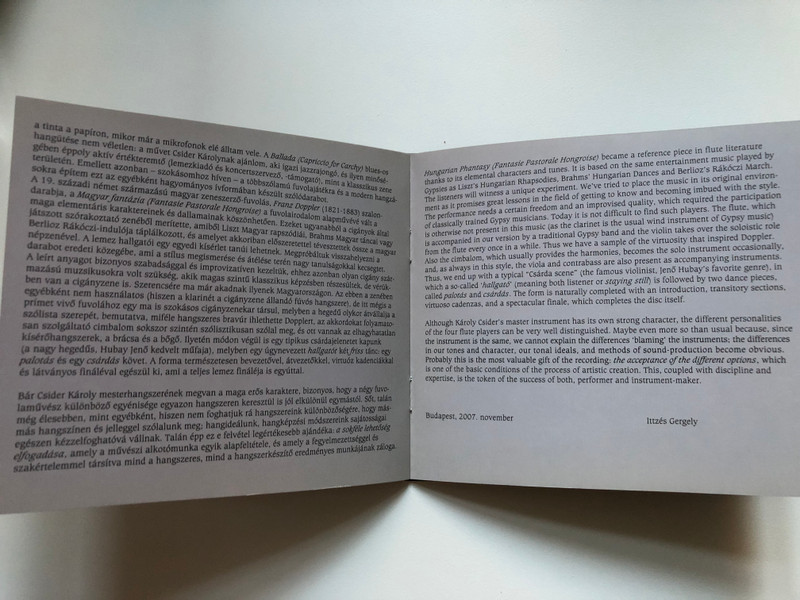 Flute For Four - Andras Adorjan, Gergely Bodoky, Gergely Ittzes, Imre Kovacs / FON-Trade Music Audio CD 2007 / FTM-0044