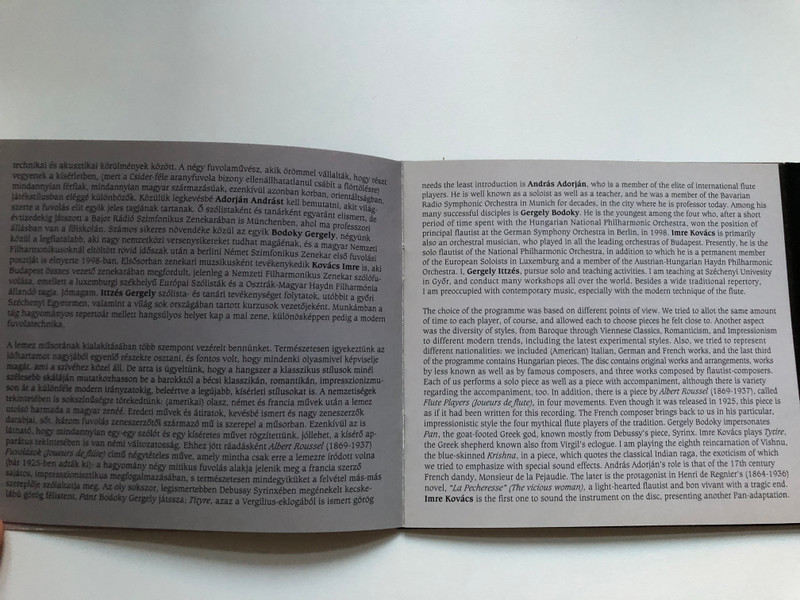 Flute For Four - Andras Adorjan, Gergely Bodoky, Gergely Ittzes, Imre Kovacs / FON-Trade Music Audio CD 2007 / FTM-0044