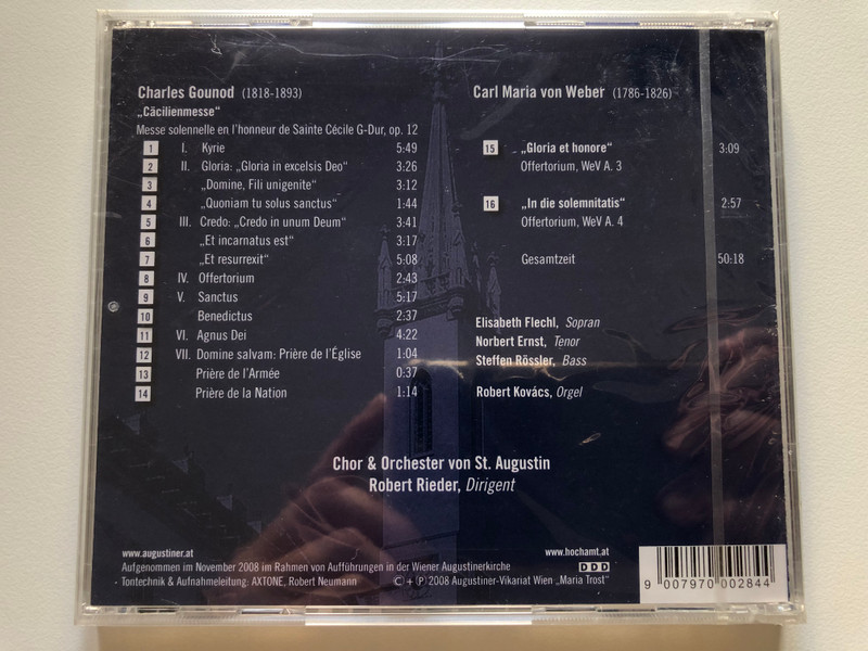 Gounod: Cacilienmesse / Chor, Solisten & Orchester von St. Augustin, Wien / Augustiner Audio CD 2008 / 9007970002844