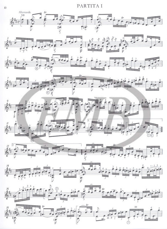 Bach, Johann Sebastian: Sonate e Partite BWV 1001-1006 1 / Arranged by Mosóczi Miklós / Editio Musica Budapest Zeneműkiadó / 1978 / Bach, Johann Sebastian: Sonate e Partite BWV 1001-1006 1 / Átdolgozta Mosóczi Miklós