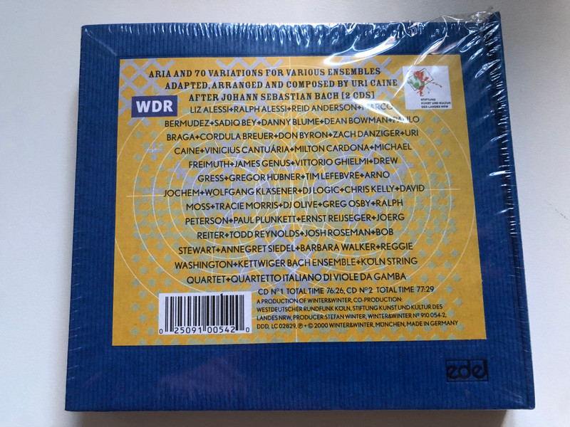 Uri Caine Ensemble – The Goldberg Variations / Music Edition, New Edition / Winter & Winter 2x Audio CD 2000 / 910 054-2