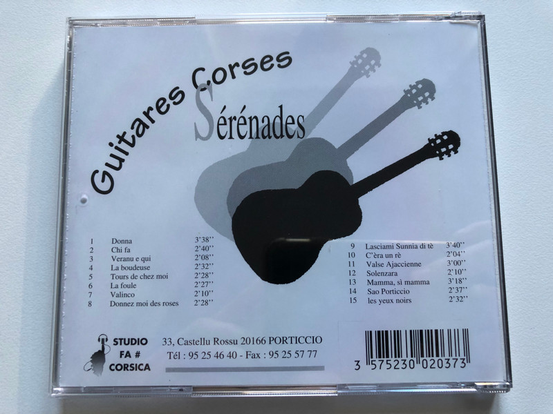 Guitares Corses - Serenades / 15 Grands succes / Solenzara, la Boudeuse, la valse Ajaccienne, etc... / Studio Fa # Corsica Audio CD / 06CD96