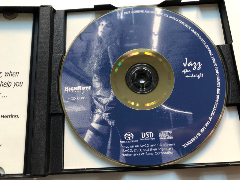 Jazz After Midnight - all selections recorded by Rudy Van Gelder / HighNote Records, Inc. SACD 2007 / HCD 6018